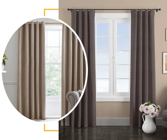 Shop Window Eyelet Curtains Dubai