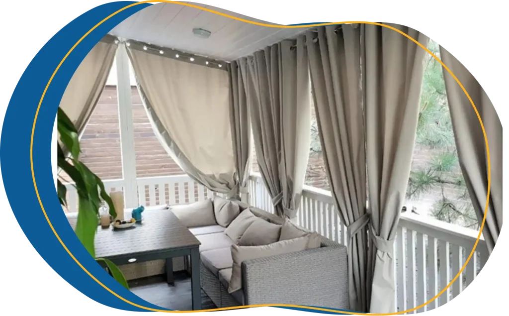 Custom made balcony curtains Dubai